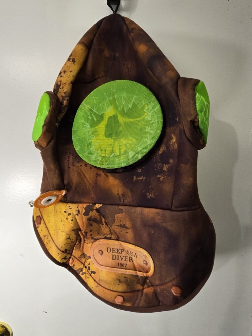 Deep Sea Diver Costume Head Peice Push Button Glow In Dark Halloween Cosplay
